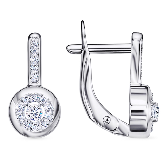 Подвеска из серебра с фианитами