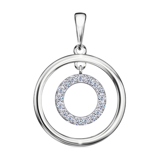 Подвеска из серебра с ювелирным кристаллом