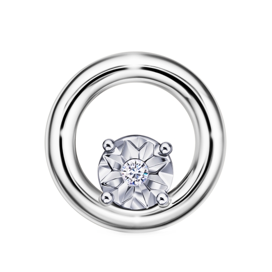 Серьги из серебра с фианитами