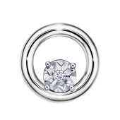 Подвеска из серебра с фианитом