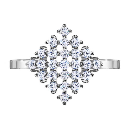 Подвеска из серебра с фианитами