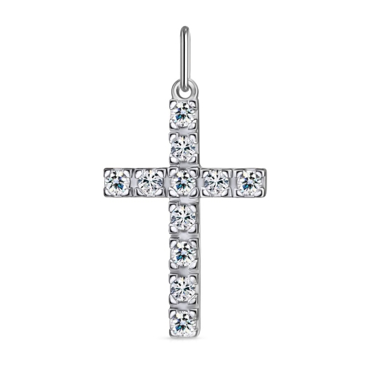 Подвеска из серебра с фианитами и эмалью "Дракончик"