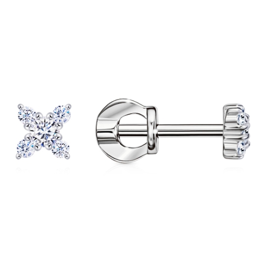 Серьги из серебра с позолотой и эмалью "Жираф"