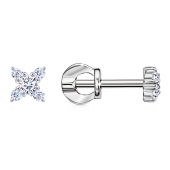 Серьги из серебра с фианитами