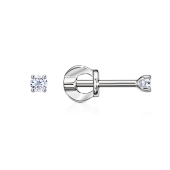 Серьги из серебра с фианитами