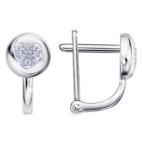 Серьги из серебра с ювелирным кристаллом