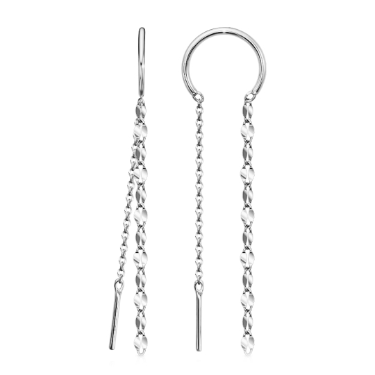 Серьги из серебра с топазами London и фианитами