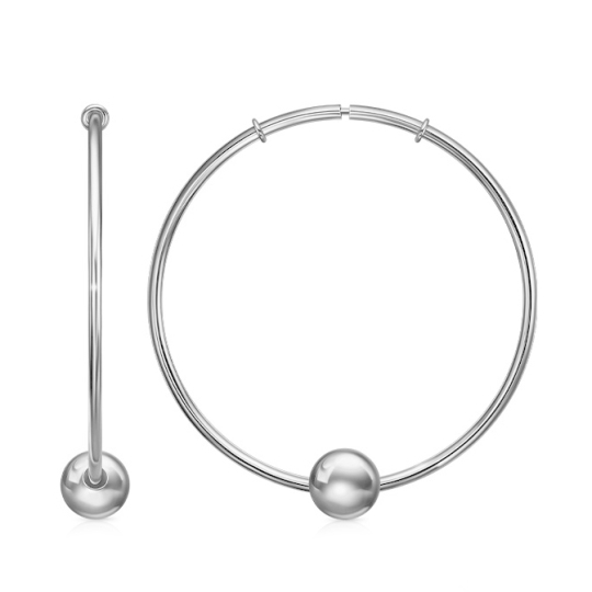 Серьги-конго из серебра