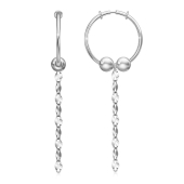 Серьги-конго из серебра