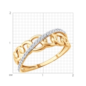 Кольцо из золота с фианитами