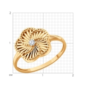 Кольцо из золота с фианитом