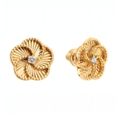 Серьги из золота с фианитами