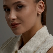 Серьги из золота с фианитами