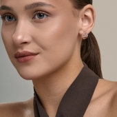 Серьги из золота с фианитами