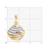 Подвеска из золота с фианитами