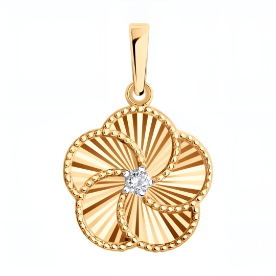 Подвеска из золота с фианитами