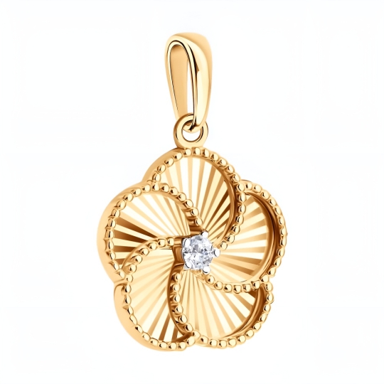 Подвеска из золота с фианитами