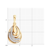 Подвеска из золота с фианитами