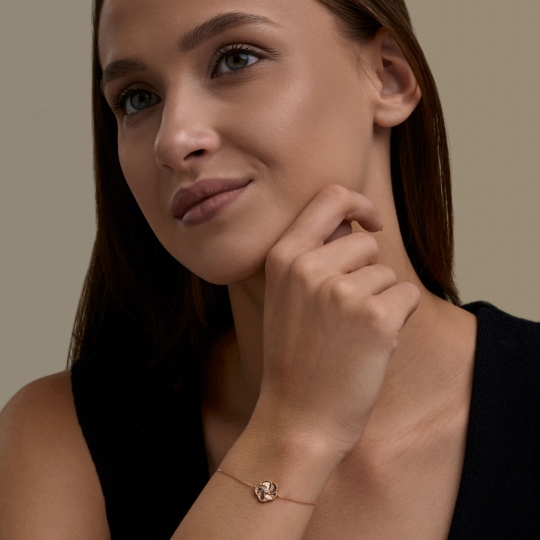 Браслет из золота с фианитом