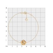 Браслет из золота с фианитом