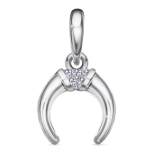 Подвеска из серебра с фианитами