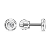 Серьги из серебра с фианитами