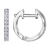 Серьги из серебра с фианитами