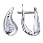 Серьги из серебра с фианитами