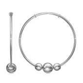 Серьги-конго из серебра