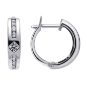 Серьги из серебра с фианитами