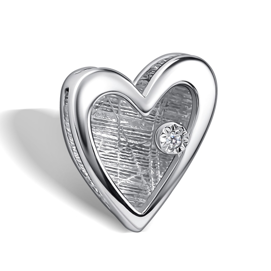 Подвеска из серебра с позолотой и фианитами