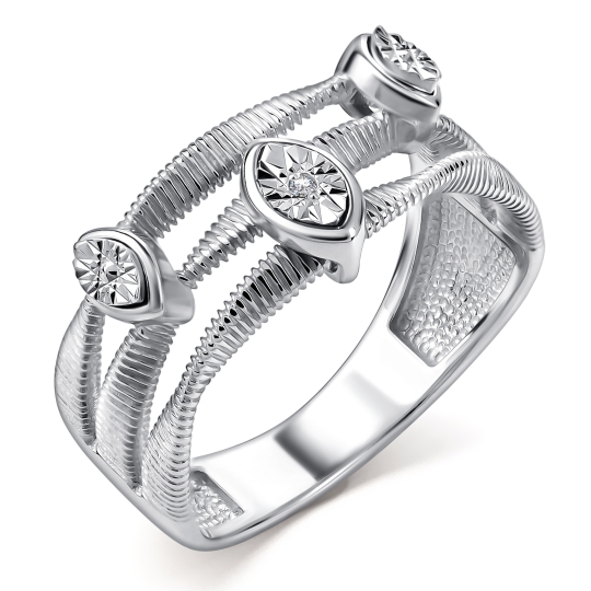 Серьги из серебра с бриллиантами