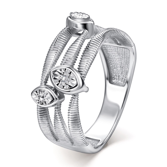 Серьги из серебра с бриллиантами