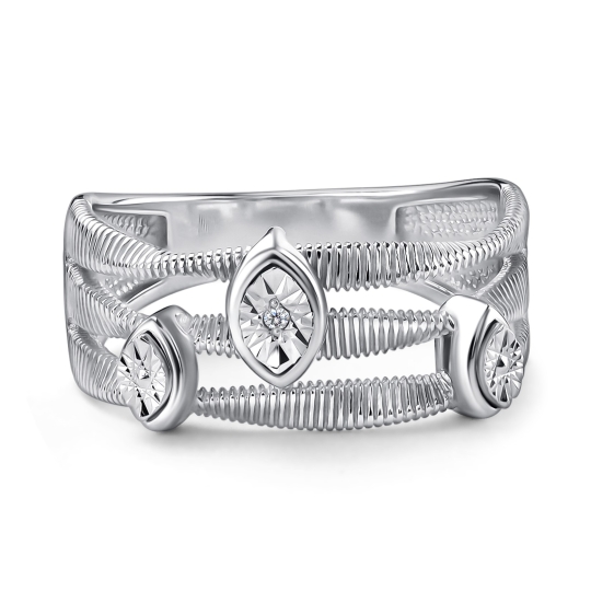 Серьги из серебра с бриллиантами