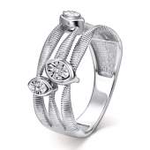 Кольцо из серебра с бриллиантами