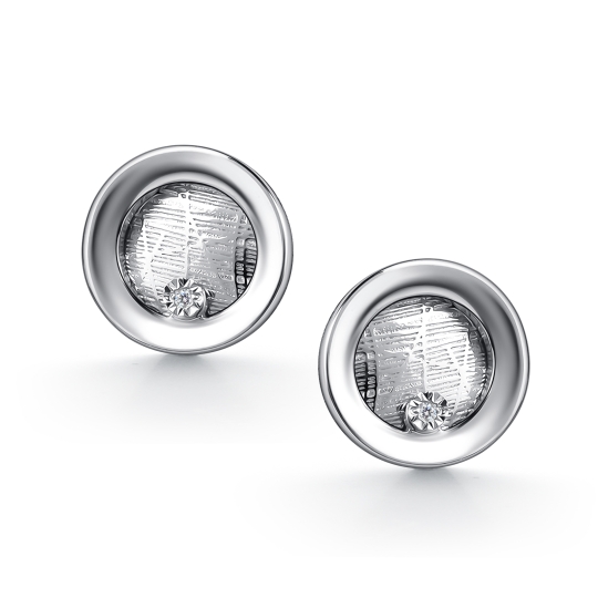 Серьги из серебра с агатами и фианитами 