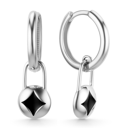 Серьги из серебра с ювелирными кристаллами