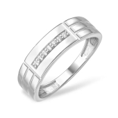 Кольцо из серебра с фианитами