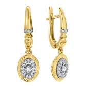 Серьги из лимонного золота с бриллиантами