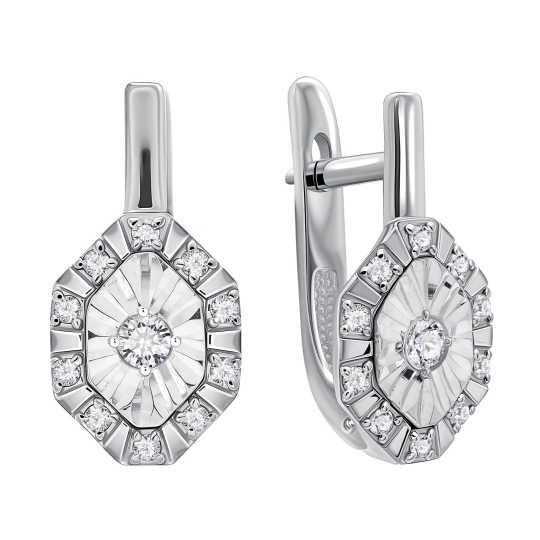 Серьги из золота с изумрудами и бриллиантами 