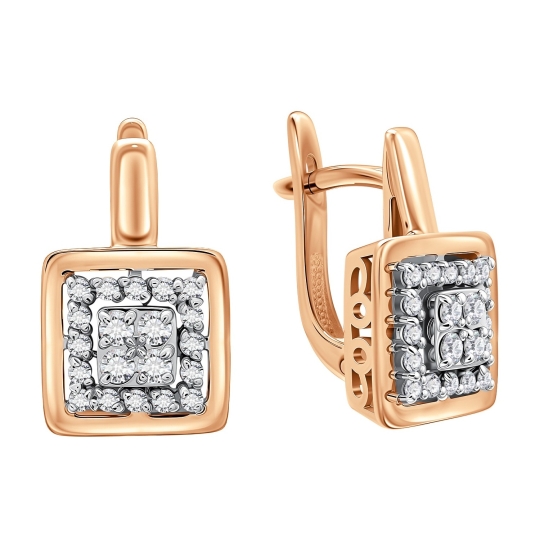 Кольцо из лимонного золота с бриллиантами