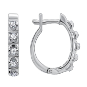 Серьги из белого золота с бриллиантами