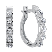 Серьги из белого золота с бриллиантами