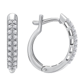 Серьги из белого золота с бриллиантами