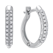 Серьги из белого золота с бриллиантами