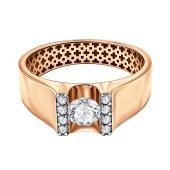 Кольцо из золота с фианитами 