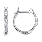 Серьги из серебра с фианитами