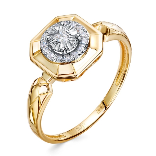 Серьги из лимонного золота с бриллиантами