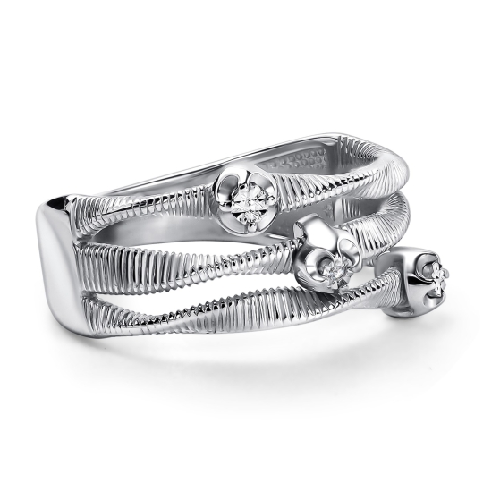 Серьги из серебра с бриллиантами