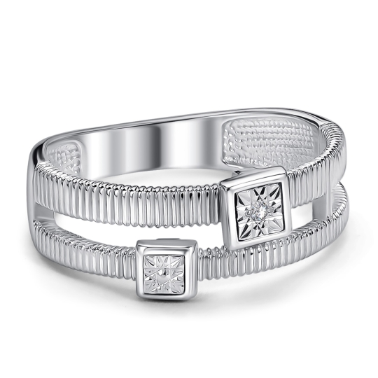 Серьги из серебра с бриллиантами